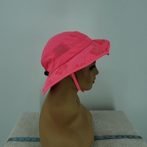 Sun Protection Zone UPF 50+ Pink Bucket Hat With Velcro Straps - Picture 3 of 8